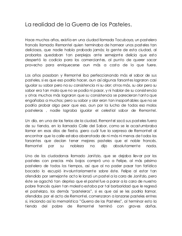 La realidad de la guerra de los pasteles