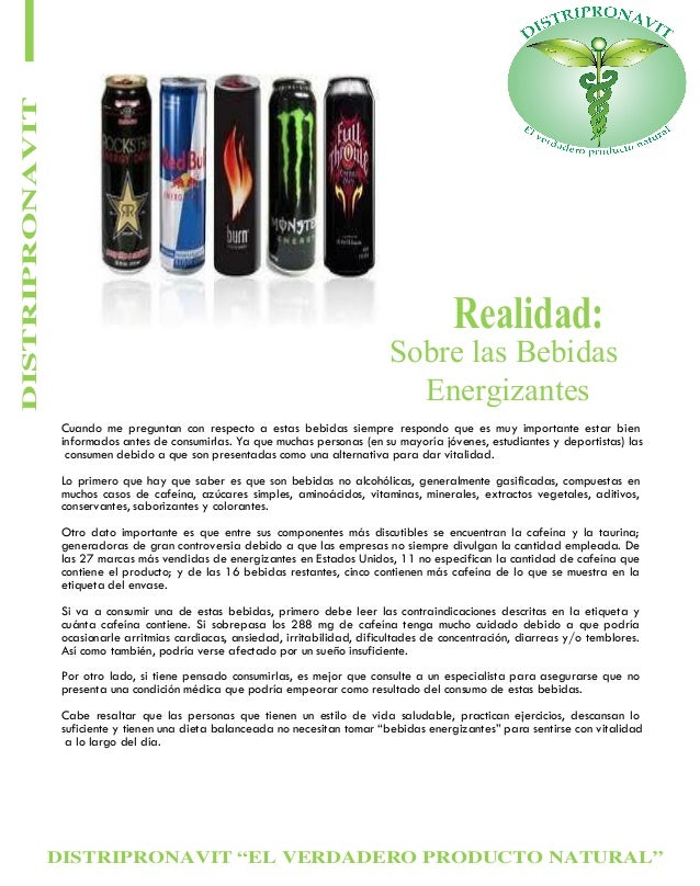 LA REALIDAD SOBRE LAS BEBIDAS ENERGIZANTES