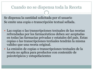 -Información del Médico(Nombre, registro, especialidad, etc)Que se debe Vender con Receta?PsicotrópicosEstupefacientesBarbitúricosAntibióticos no tópicosAbortivos Productos que se le tenga que dar uso racionalProductos que presenten la leyenda "venta bajo receta médica"