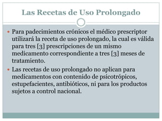 Firma al Reverso   Todas las recetas dispensadas deben ser firmadas al reverso por el farmacéutico que la dispensó o en su defecto por el dispensador, hasta tanto las farmacias cuenten con un farmacéutico durante el total del horario declarado de atención al público.