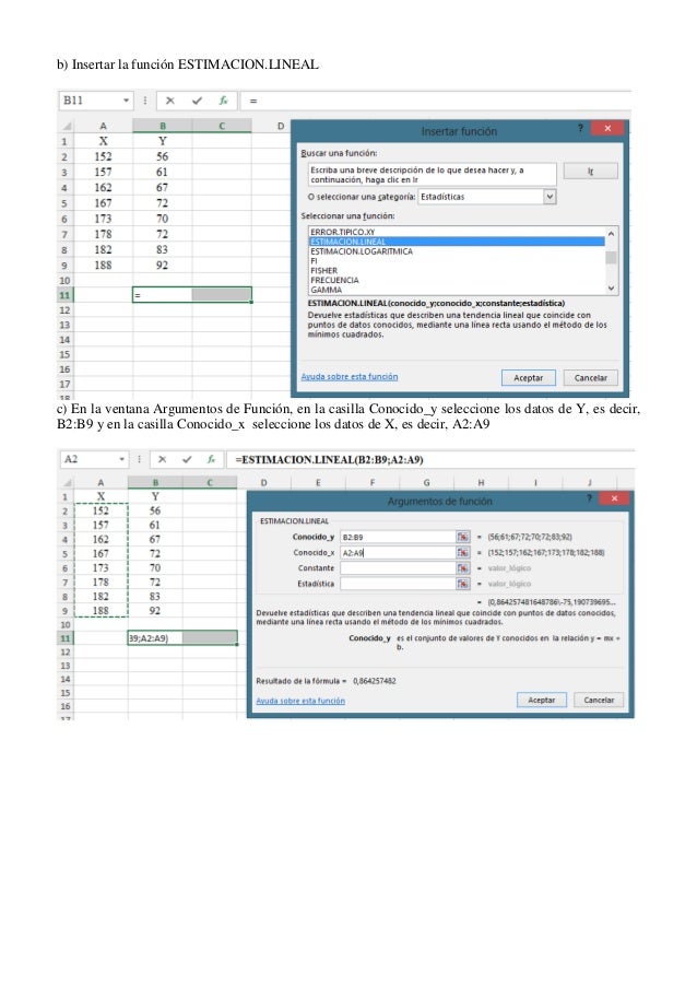 excel minimos cuadrados la recta de los m 237 nimos cuadrados con excel y geogrebra excel minimos cuadrados la recta de los m 237 nimos cuadrados con excel y geogrebra