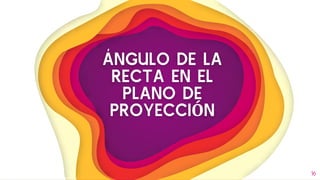 16
ÁNGULO DE LA
RECTA EN EL
PLANO DE
PROYECCIÓN
 