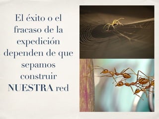 El éxito o el
fracaso de la
expedición
dependen de que
sepamos
construir
NUESTRA red
 