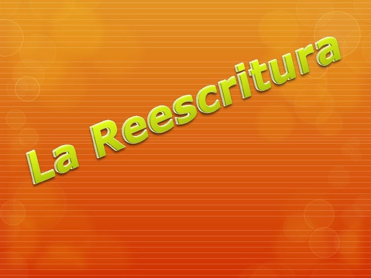 La reescritura