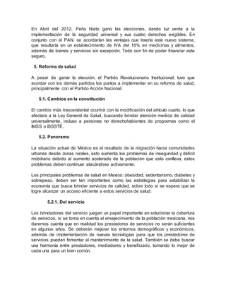 La reforma de salud en méxico y sus consecuencias | DOCX