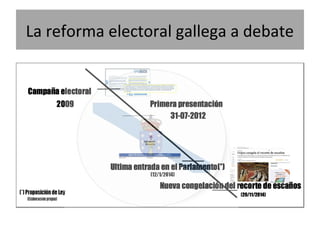 La reforma electoral gallega a debate 
 