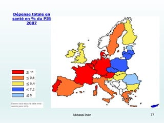 77
Dépense totale en
santé en % du PIB
2007
Abbassi inan
 