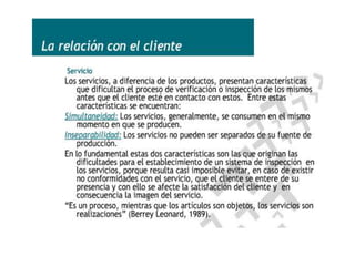 La relación con el cliente