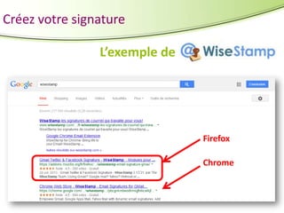 Créez votre signature
L’exemple de

Firefox
Chrome

 