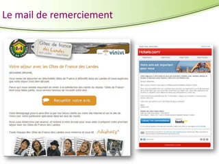 Le mail de remerciement

 
