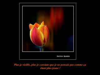 Plus je vieillis, plus je constate que je ne pensais pas comme ça  étant plus jeune ! 