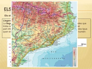 Els elements d’un mapaEls elements d'un mapa són la llegenda i l'escala