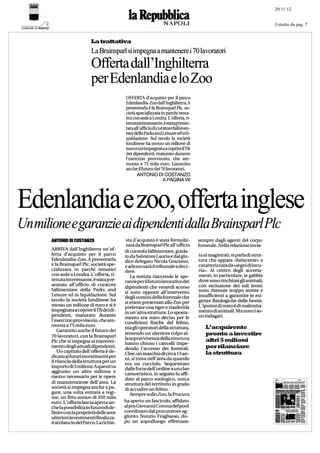 La repubblica offerta dall'inghilterra oper edenlandia e zoo