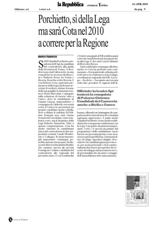 C. Porchietto_La Repubblica Torino_1.04.09