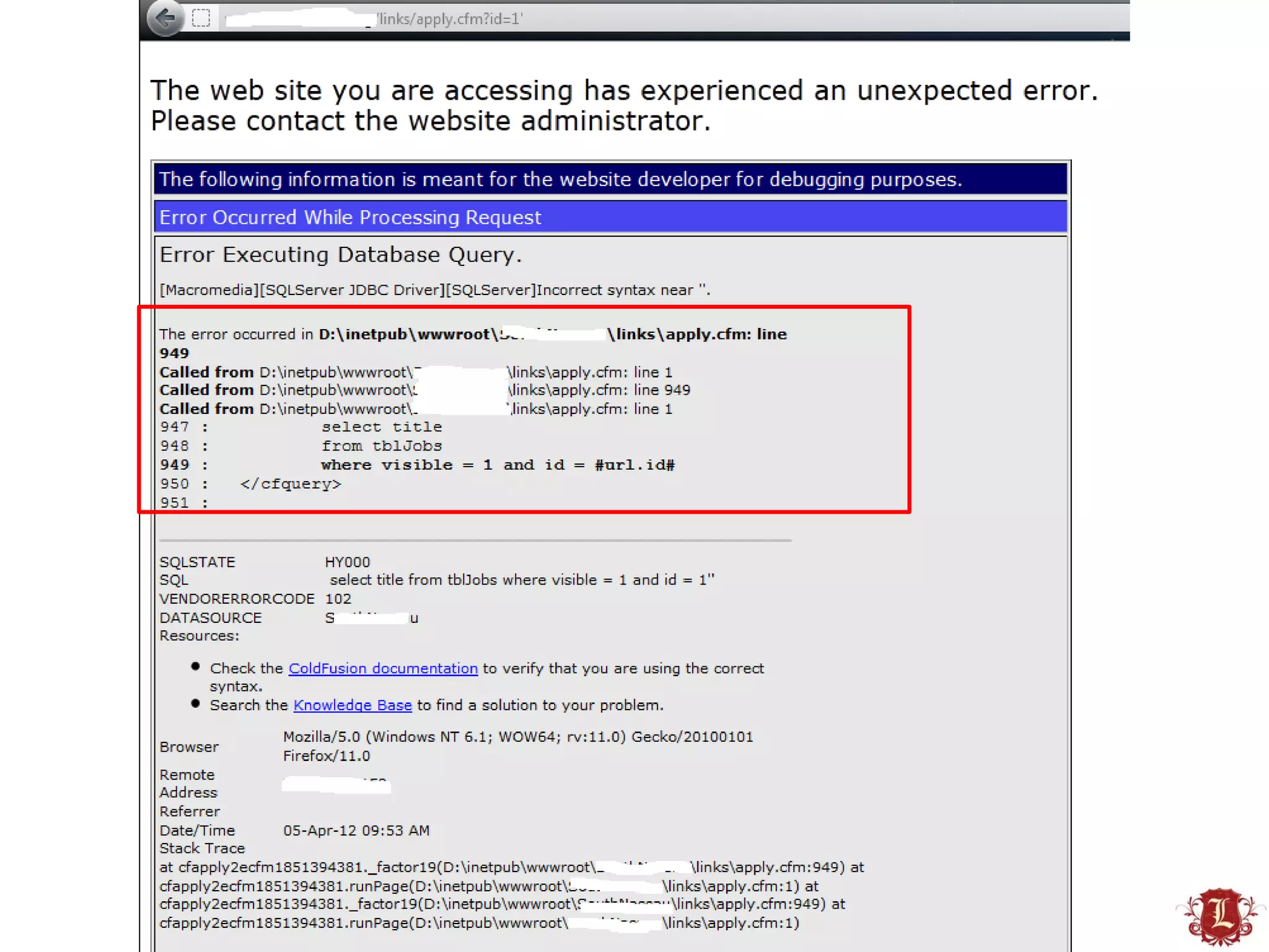 Attacking ColdFusion
 
