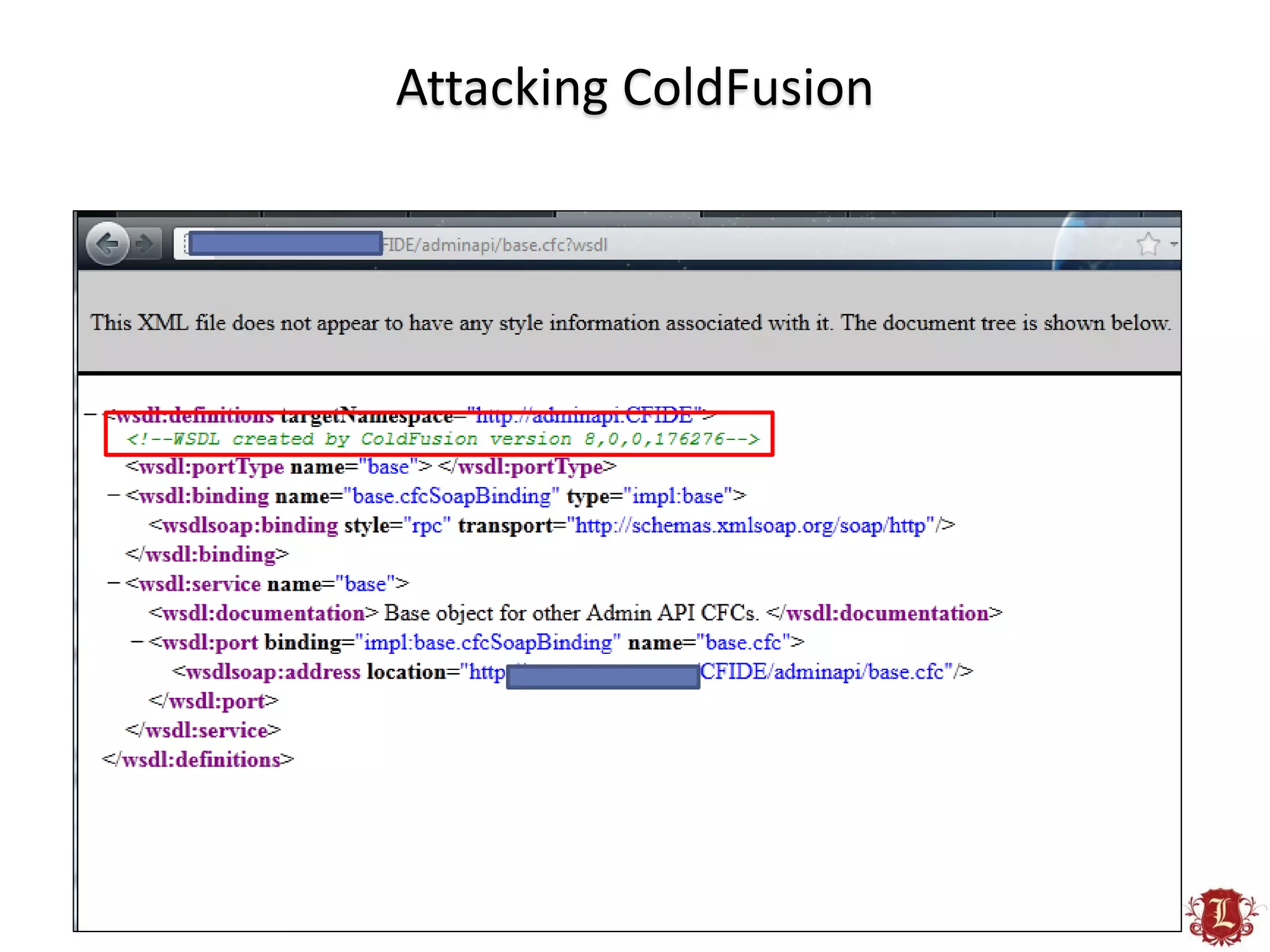 Attacking ColdFusion
 