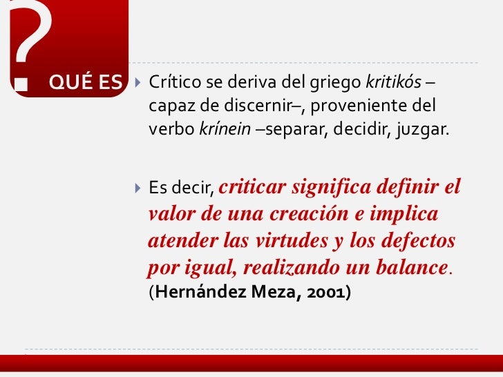 La reseña crítica