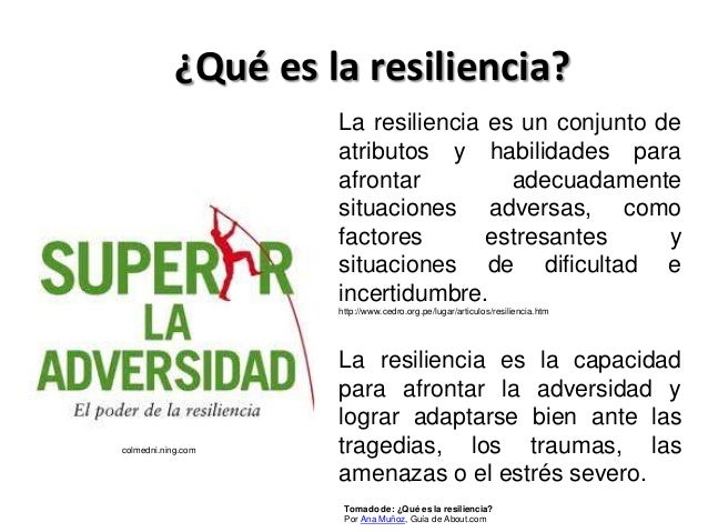 La resiliencia