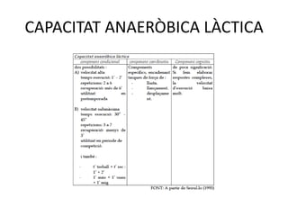 CAPACITAT ANAERÒBICA LÀCTICA
 
