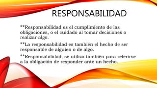 La responsabilidad | PPT