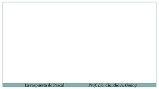 La respuesta de Pascal Prof. Lic. Claudio A. Godoy
 