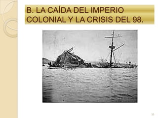 B. LA CAÍDA DEL IMPERIO COLONIAL Y LA CRISIS DEL 98.35