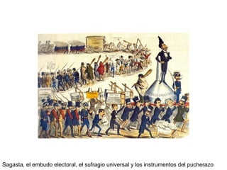 Sagasta, el embudo electoral, el sufragio universal y los instrumentos del pucherazo 