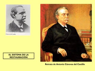 Retrato de Antonio Cánovas del Castillo EL SISTEMA DE LA RESTAURACIÓN 