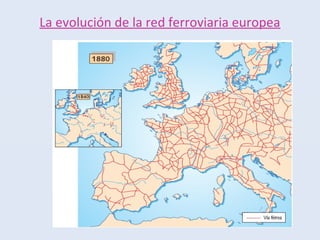 La evolución de la red ferroviaria europea
 