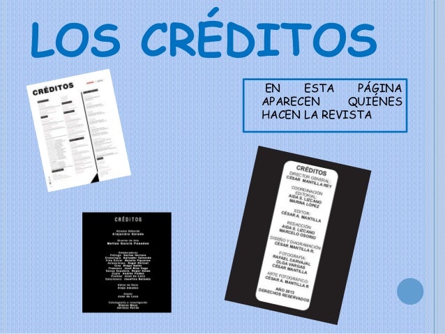La revista. sus partes