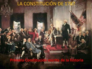 Primera Constitución escrita de la historia LA CONSTITUCIÓN DE 1787 