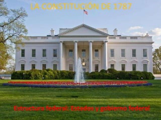 Estructura federal: Estados y gobierno federal LA CONSTITUCIÓN DE 1787 