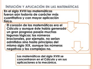 Intuición y aplicación en las matemáticas
