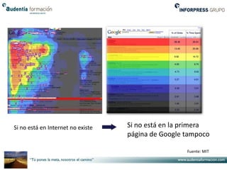 Si no está en Internet no existe   Si no está en la primera
                                   página de Google tampoco

                                                    Fuente: MIT
 