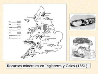 Recursos minerales en Inglaterra y Gales (1851) 