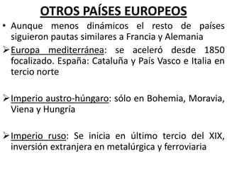 Disponibilidad de hierro y carbón (Ruhr o Silesia)