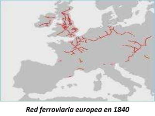 La excelente red de comunicaciones provocó la expansión más lenta del ferrocarril y la telegrafía eléctricaEquipo ferroviario europeo en 1880