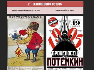 2. LA REVOLUCIÓN DE 1905.
LA GUERRA RUSOJAPONESA DE 1905 LA REVOLUCIÓN DE 1905
 