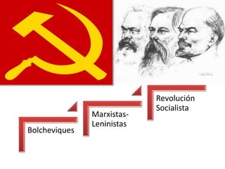 Bolcheviques
Marxistas-
Leninistas
Revolución
Socialista
 