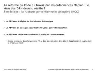 La réforme du code du travail par les ordonnances Macron : le rêve des DRH devenu réalité ?