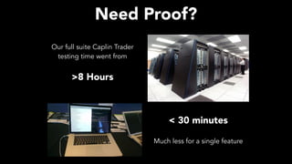 Need Proof?
Our full suite Caplin Trader
testing time went from
>8 Hours
< 30 minutes
Much less for a single feature
 