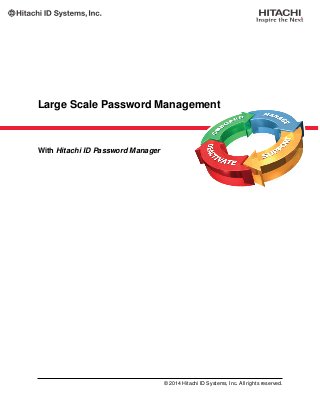 Large Scale Password Management
With Hitachi ID Password Manager
© 2014 Hitachi ID Systems, Inc. All rights reserved.
 