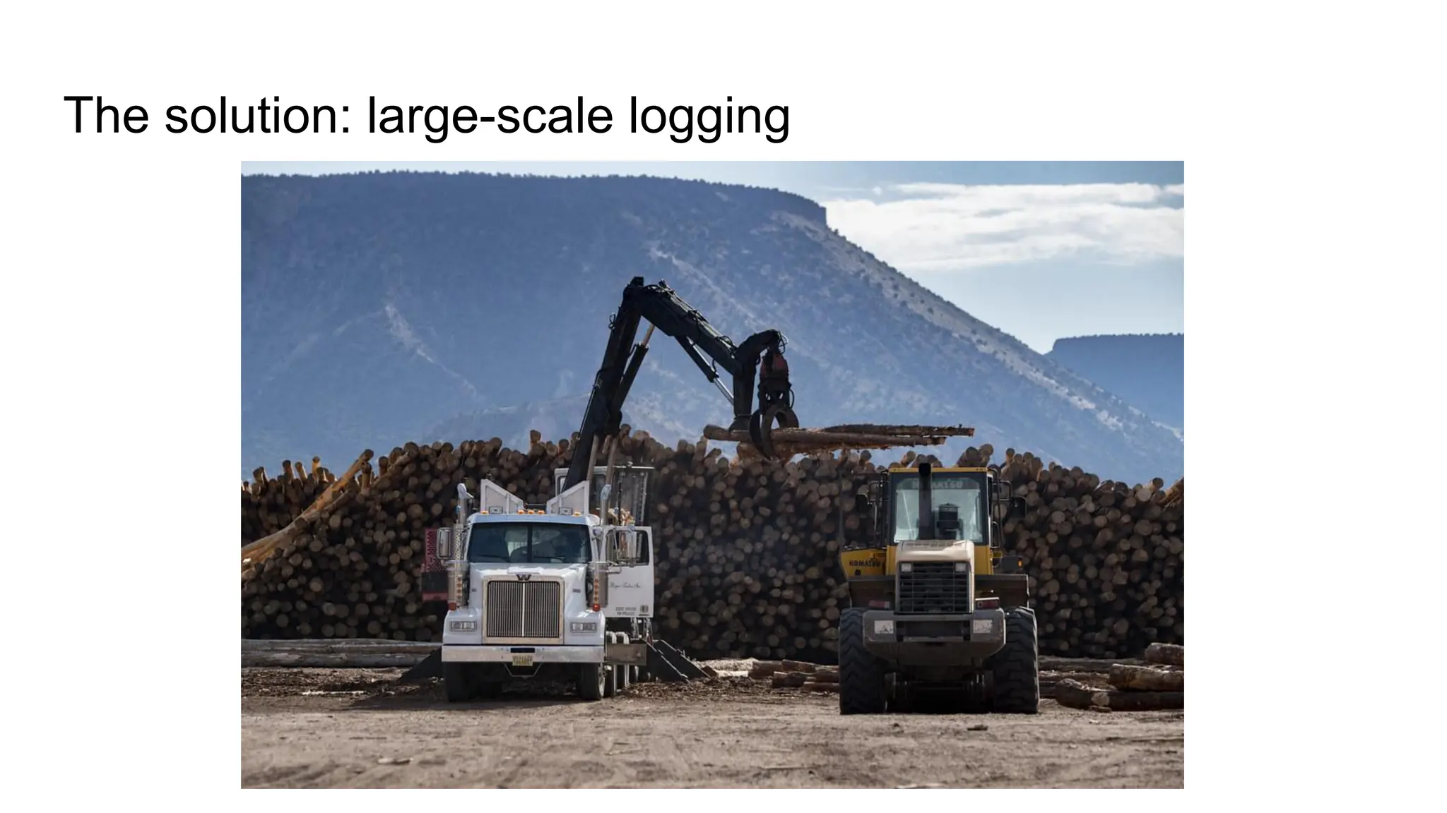 The solution: large-scale logging
 