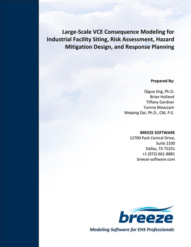 LargeScale VCE Consequence Modeling for Industrial Facility Siting