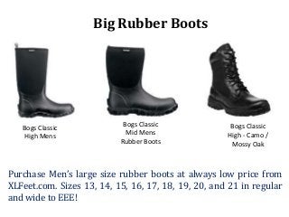 mens extra wide rubber boots