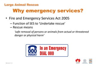Large Animal Rescue SA SES capability | PDF