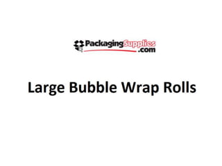 Large Bubble Wrap Rolls