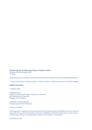 Practical Tips for Teaching Large Classes | PDF