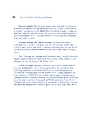 Practical Tips for Teaching Large Classes | PDF
