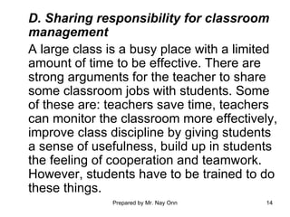 Large class strategies | PPT